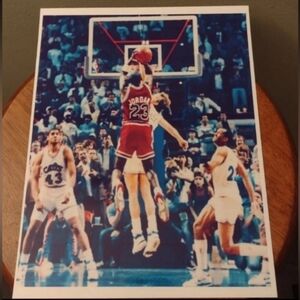 MICHAEL AIR JORDAN VINTAGE BULLS 1989 NBA THE SHOT💥8.5x11 REPRINT GLOSSY POSTER
